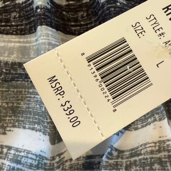 River Trail Shirts Stylish Gray Patterned Men's Lined Swim Trunks Size L - Picture 5 of 12